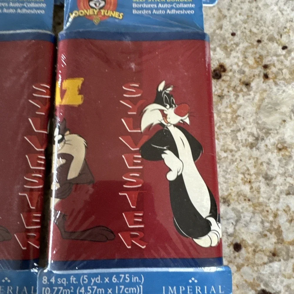 NOS Looney Tunes Wallpaper Border Taz Bugs Tweety Sylvester 20 Yrd Vtg Imperial